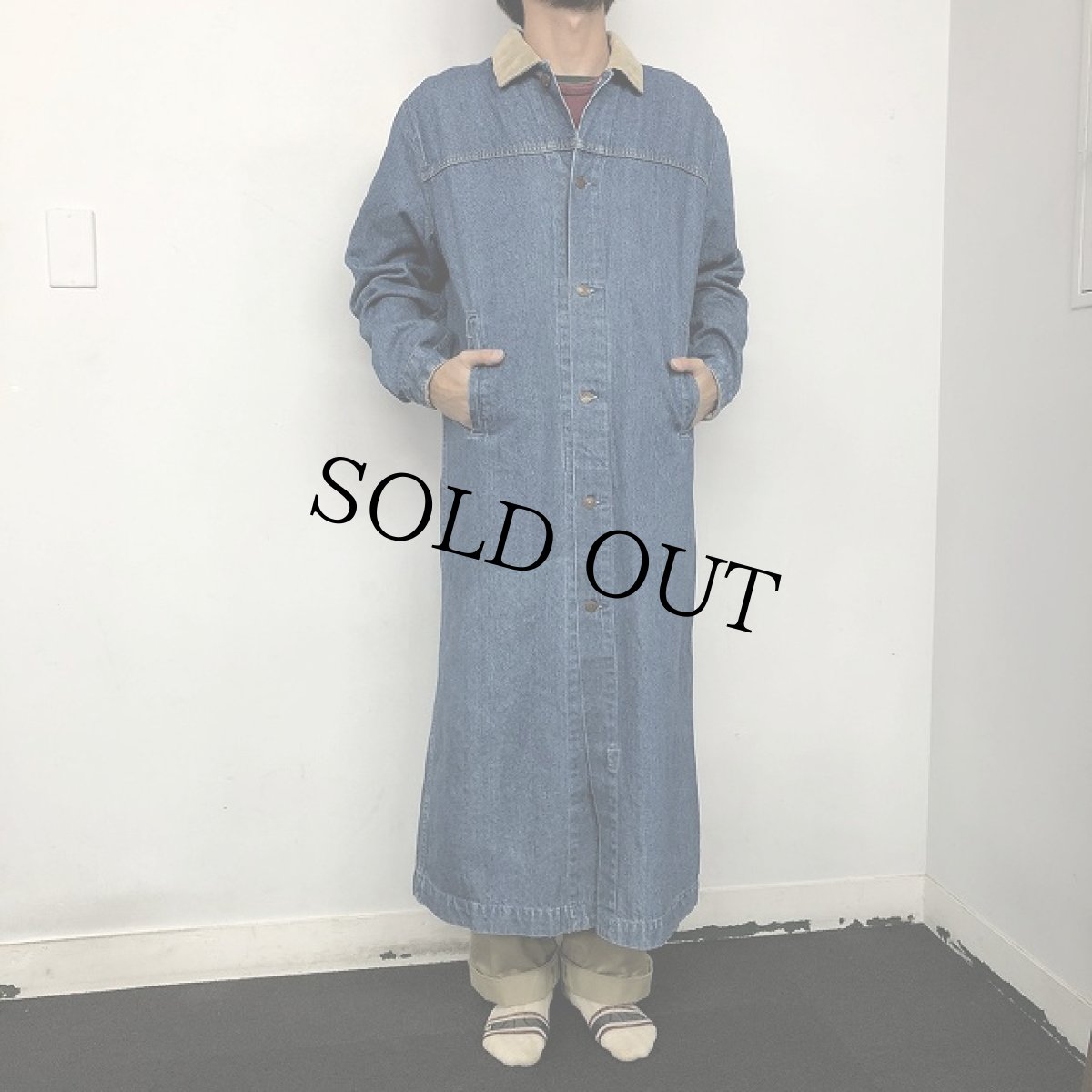 画像2: 90'ｓ Levi's USA製 コーデュロイカラー デニムコート (2)