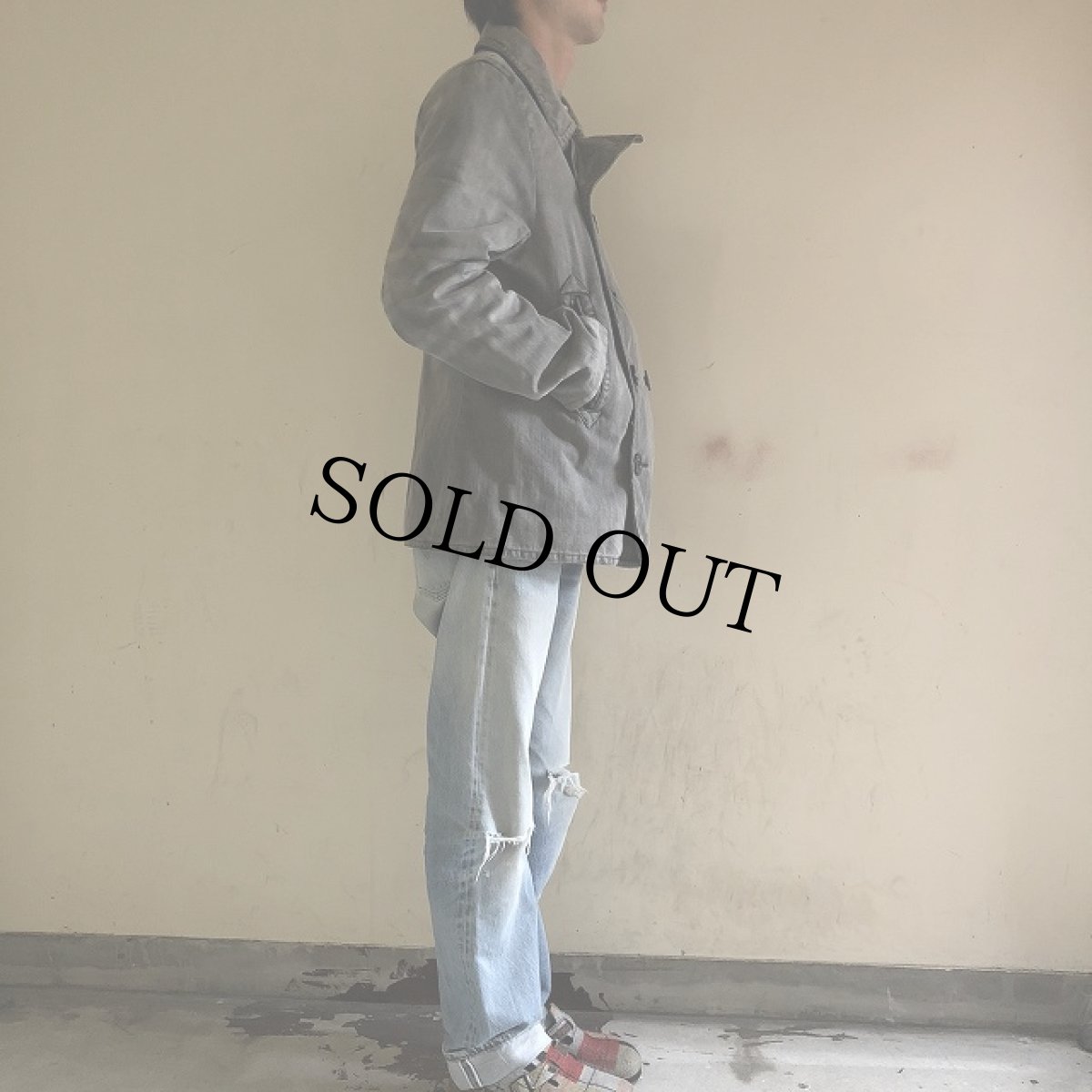 画像3: Ralph Lauren DENIM&SUPPLY "U.S.NAVY Type" 10ボタン デニムPコート M (3)