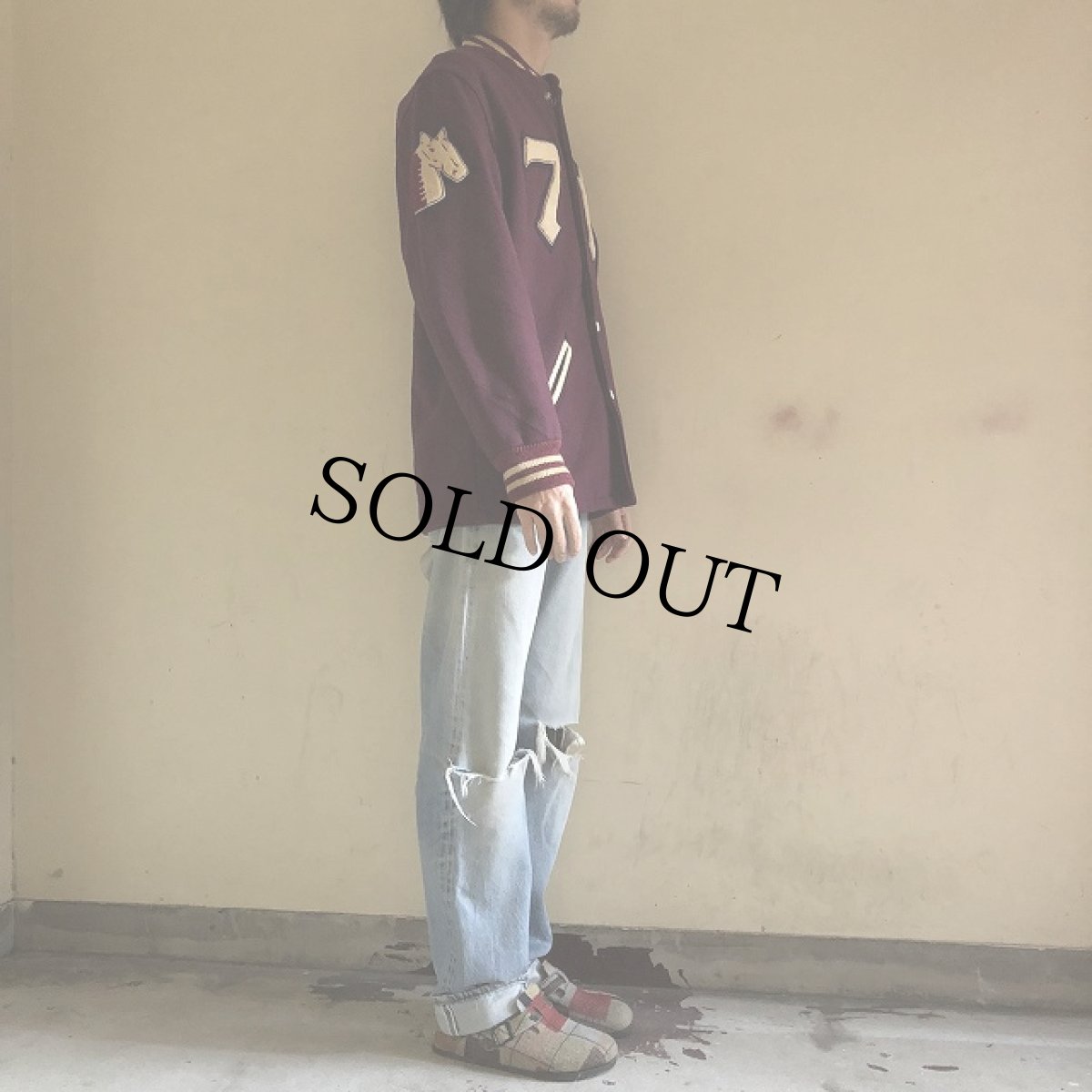 画像3: 70〜80's ワッペン付き ウールスナップ スタジャン (3)