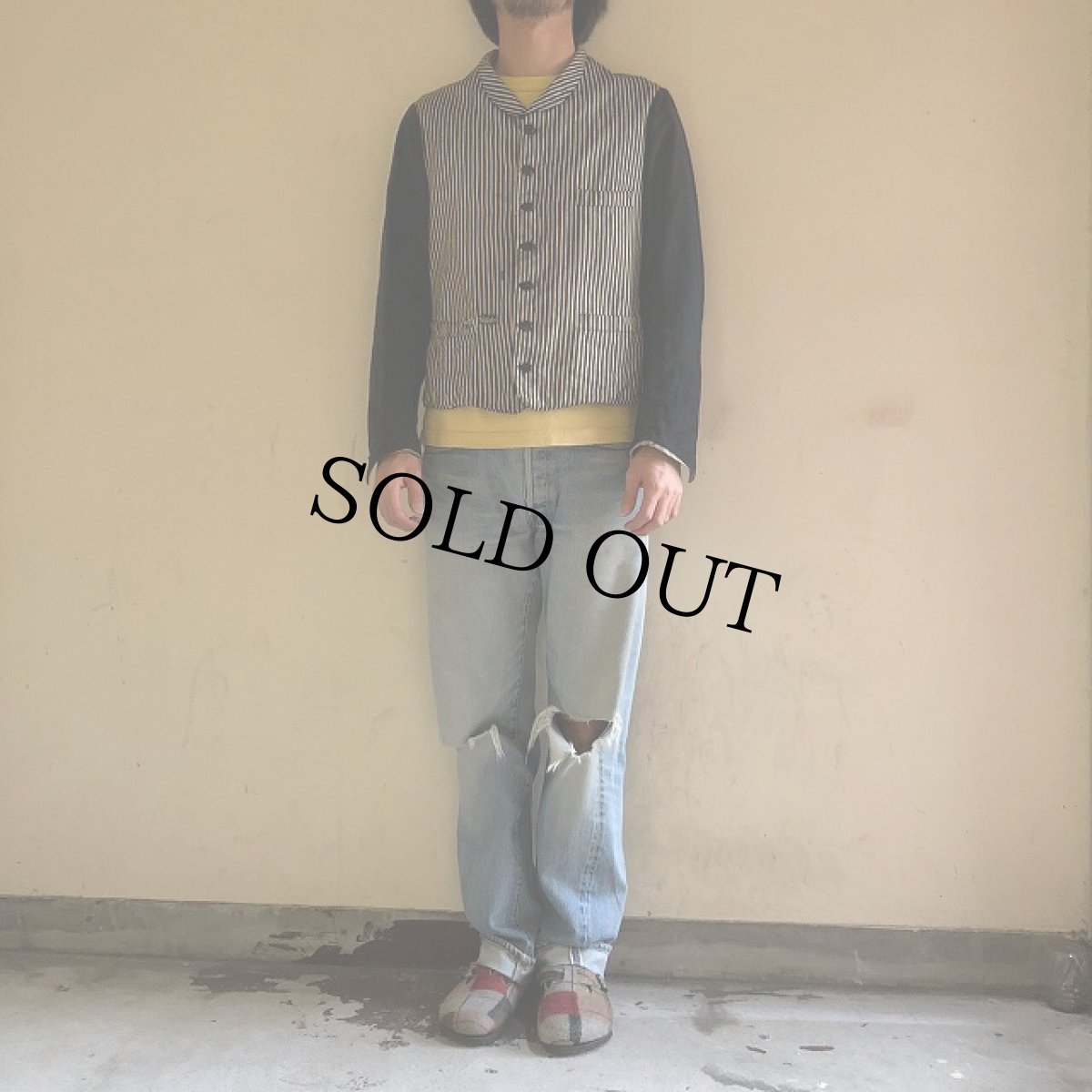 画像2: 30's French Work サーヴァントジャケット (2)