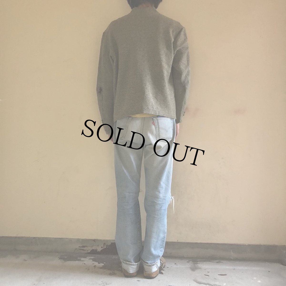 画像4: 50's ウール ワークカーディガン (4)