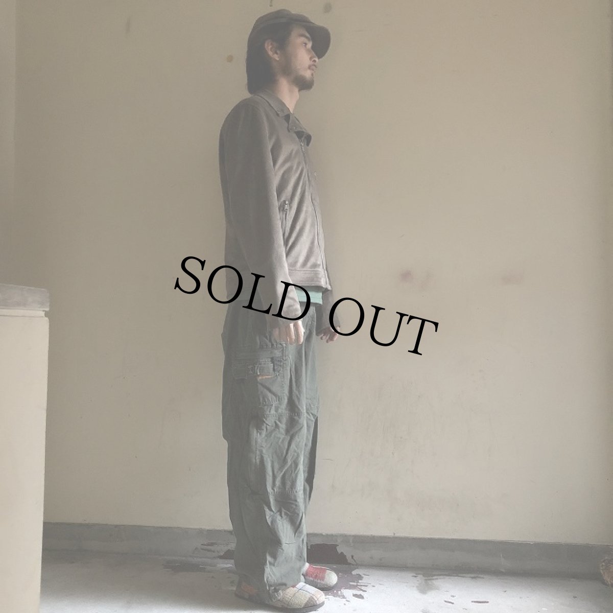 画像3: INTERNATIONAL CONCEPTS フェイクスエード ダブルライダースジャケット M (3)