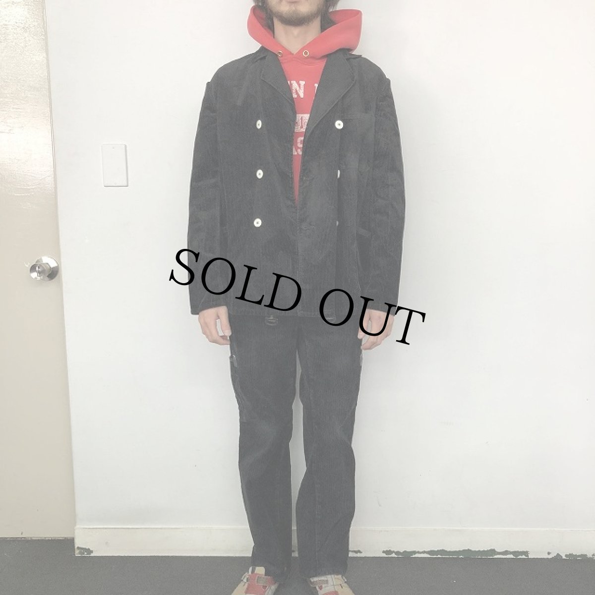 画像2: コーデュロイ ジャーマンワークジャケット BLACK 50 (2)