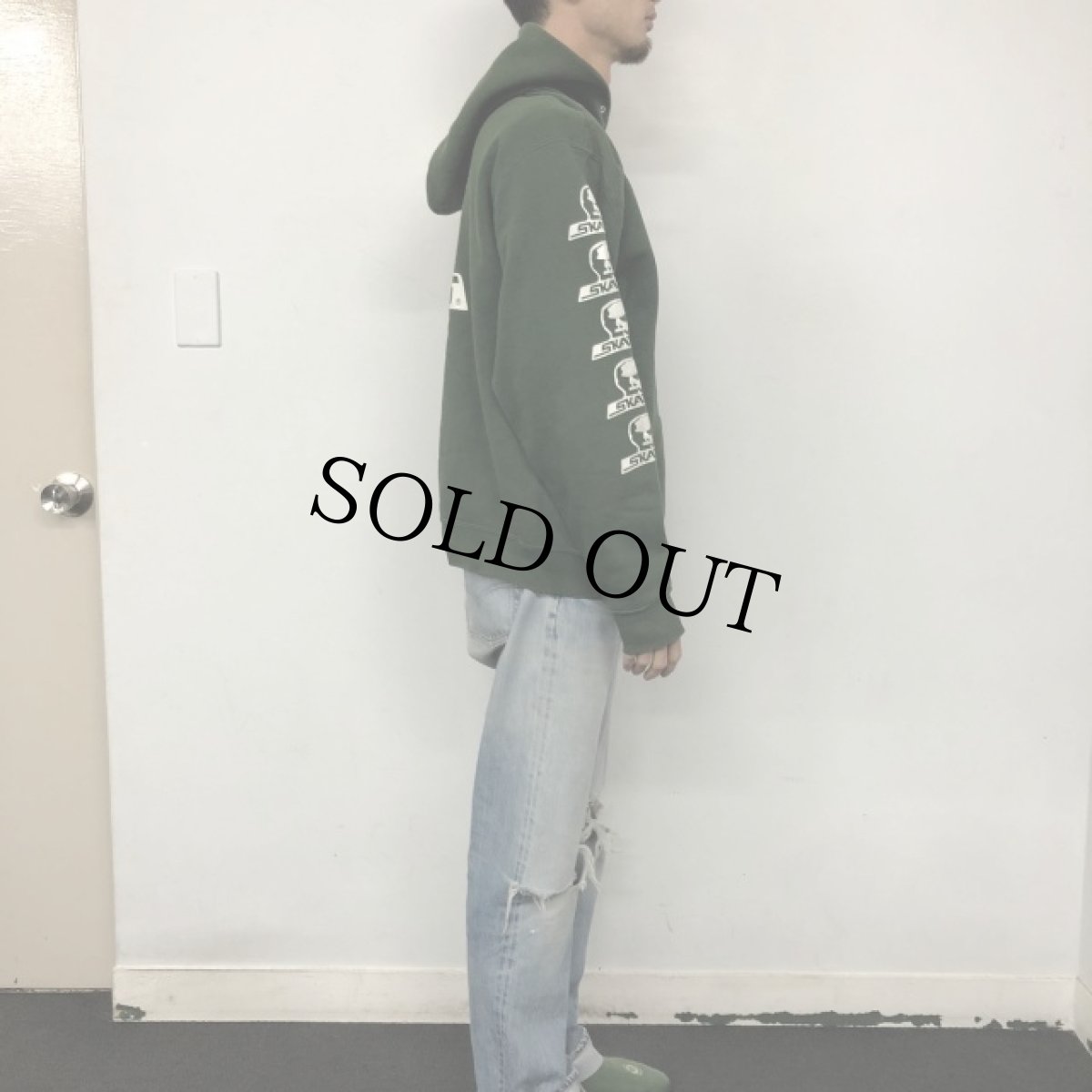 画像4: 90's SKULL SKATES ロゴプリント スウェットフーディ XL (4)