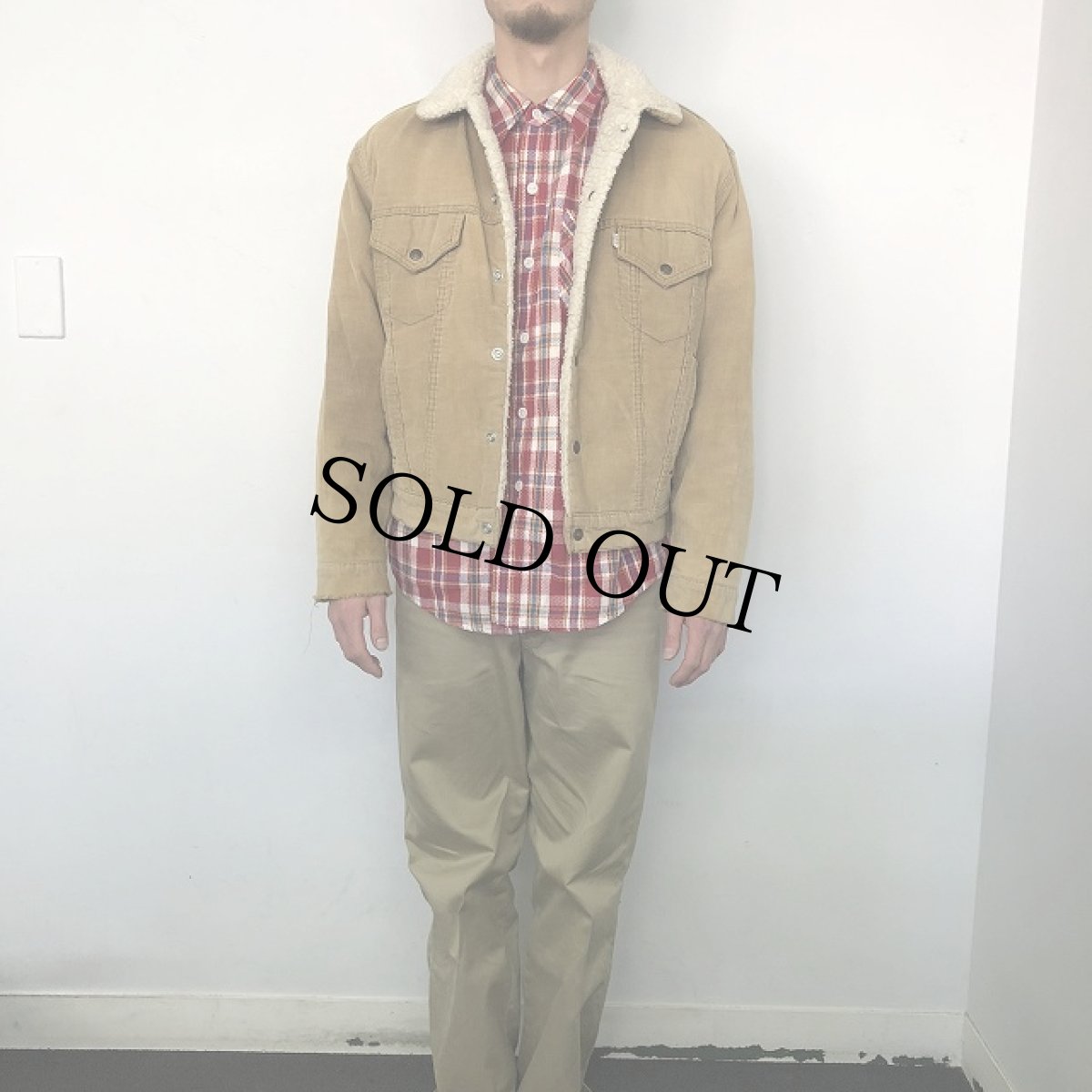 画像2: 70's Levi's USA製 70608-1529 コーデュロイボアジャケット 42 (2)