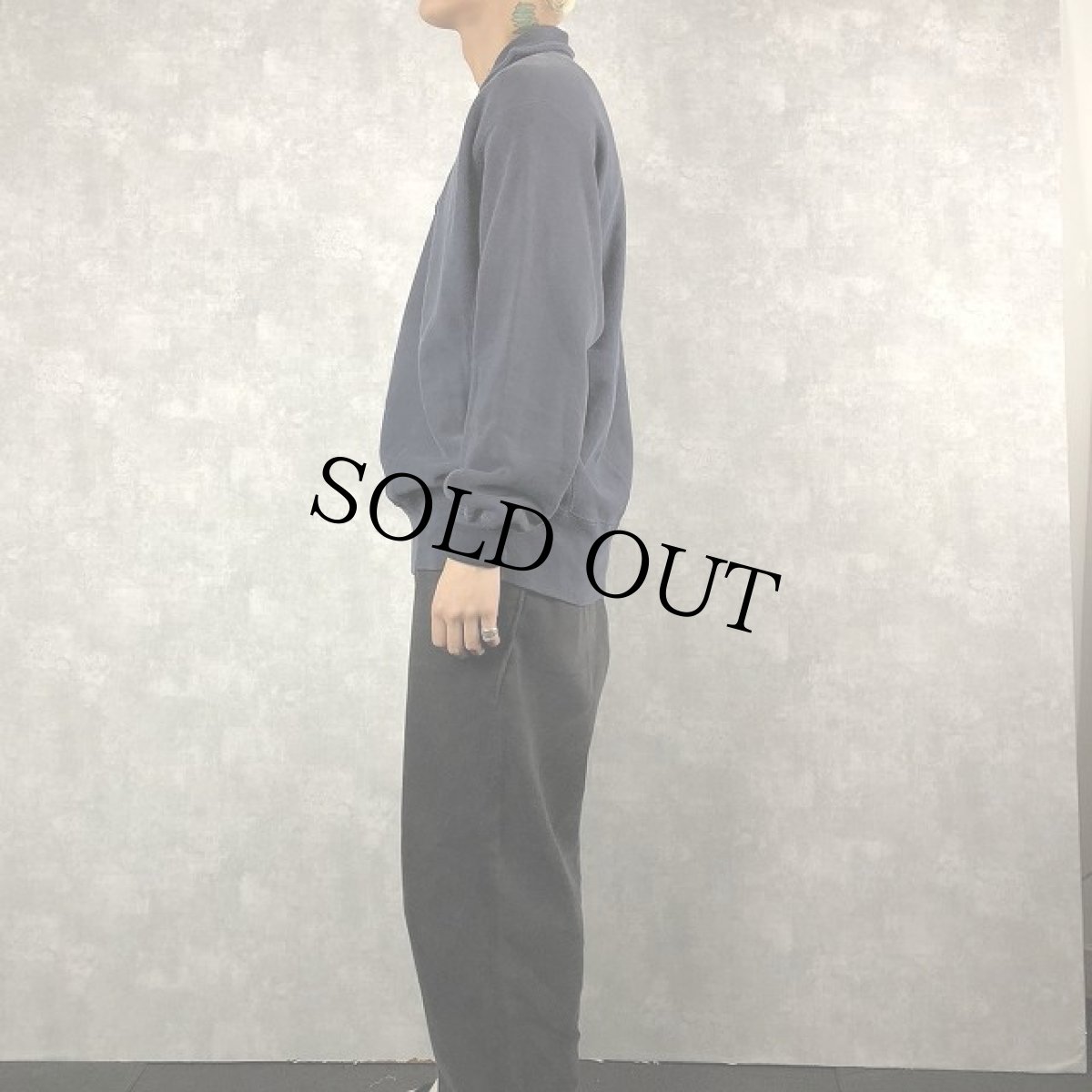 画像3: 60's USAFA Champion REVERSE WEAVE 無地 ハーフジップスウェット (3)