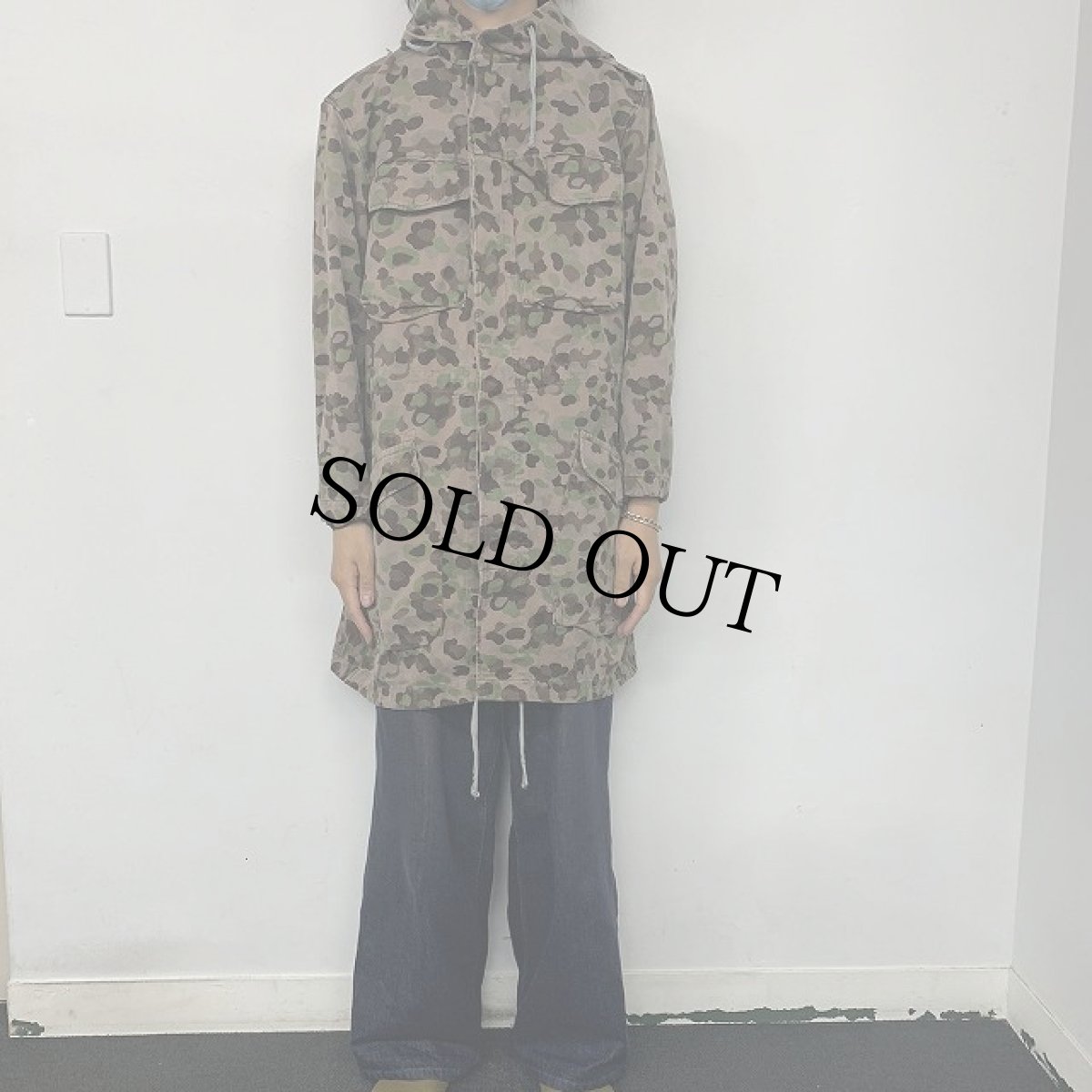 画像2: 60's オーストリア軍カモ柄オーバーロングコート (2)
