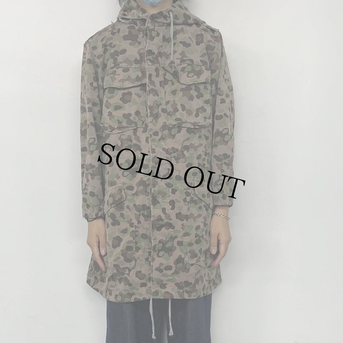 画像3: 60's オーストリア軍カモ柄オーバーロングコート (3)