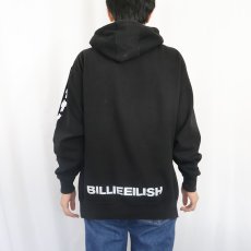画像3: 2019 BILLIE EILISH ミュージシャン プリントスウェットフーディー BLACK L (3)