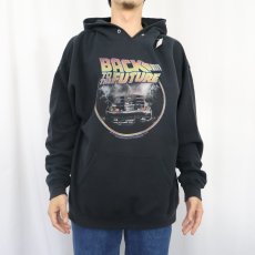 画像2: BACK TO THE FUTURE SF映画 プリントスウェットフーディー BLACK (2)
