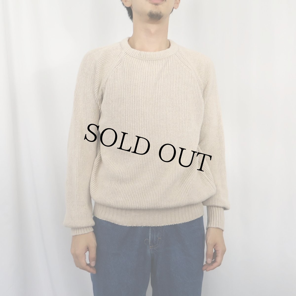 画像2: 〜90's VAN HEUSEN USA製 コットンニットセーター M (2)