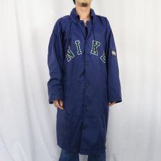 画像2: 90's NIKE ロゴパッチ付き ナイロンベンチコート L (2)