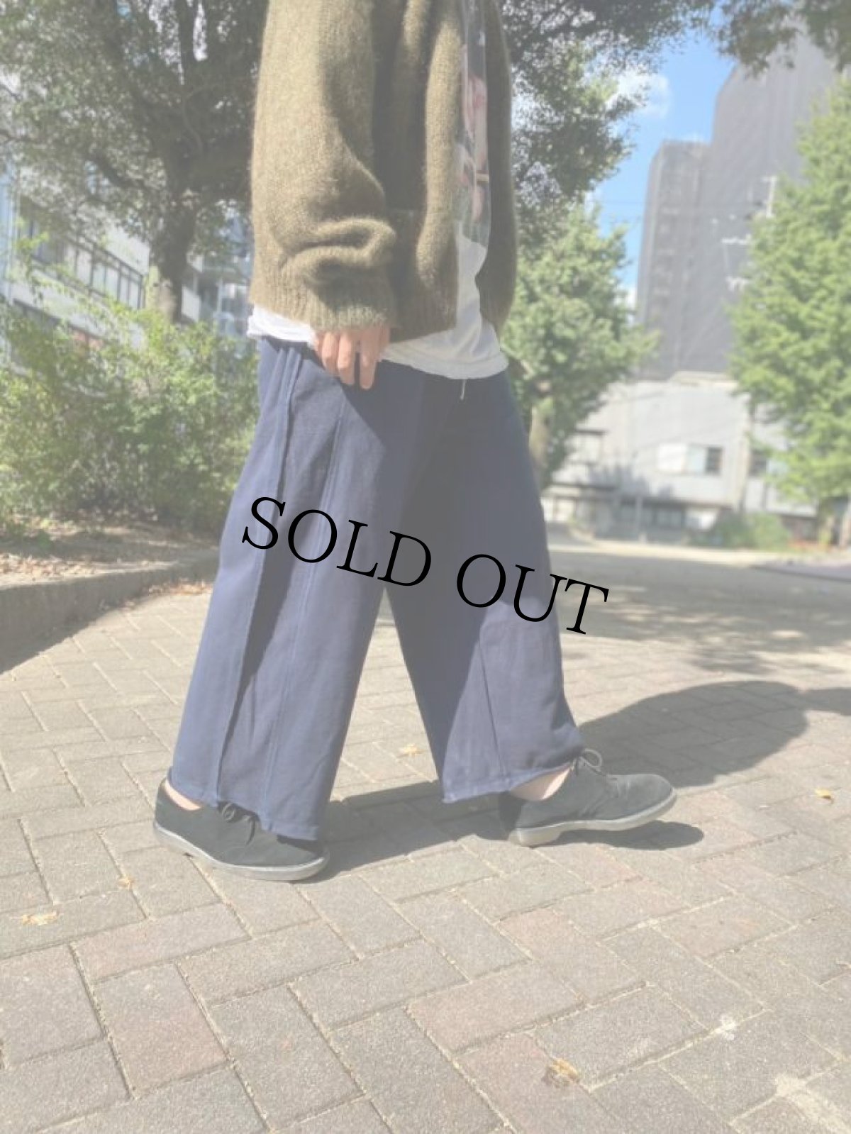 画像7: GOFUKUSAY "BUM SWEAT PANTS" NAVY 【FREE】 (7)