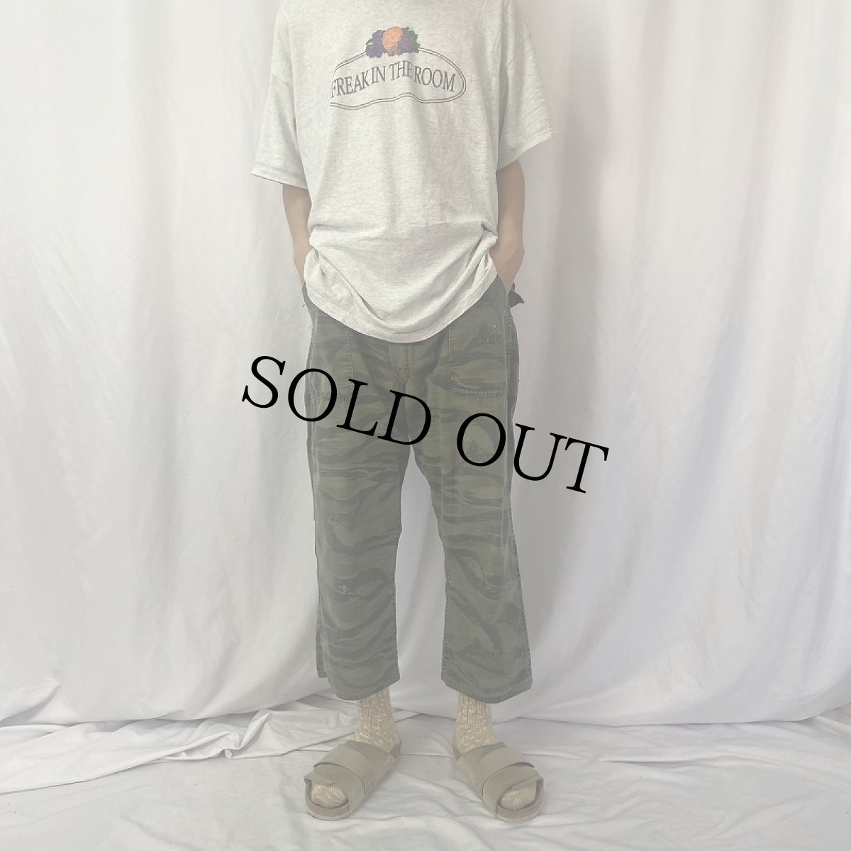 画像2: 民間品 60〜70's タイガーカモ リップストップベイカーパンツ W35 (2)