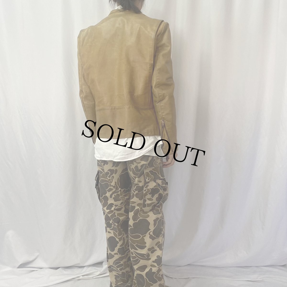 画像4: 50's Brooks Leather Sportswear シングルライダースジャケット size44 (4)