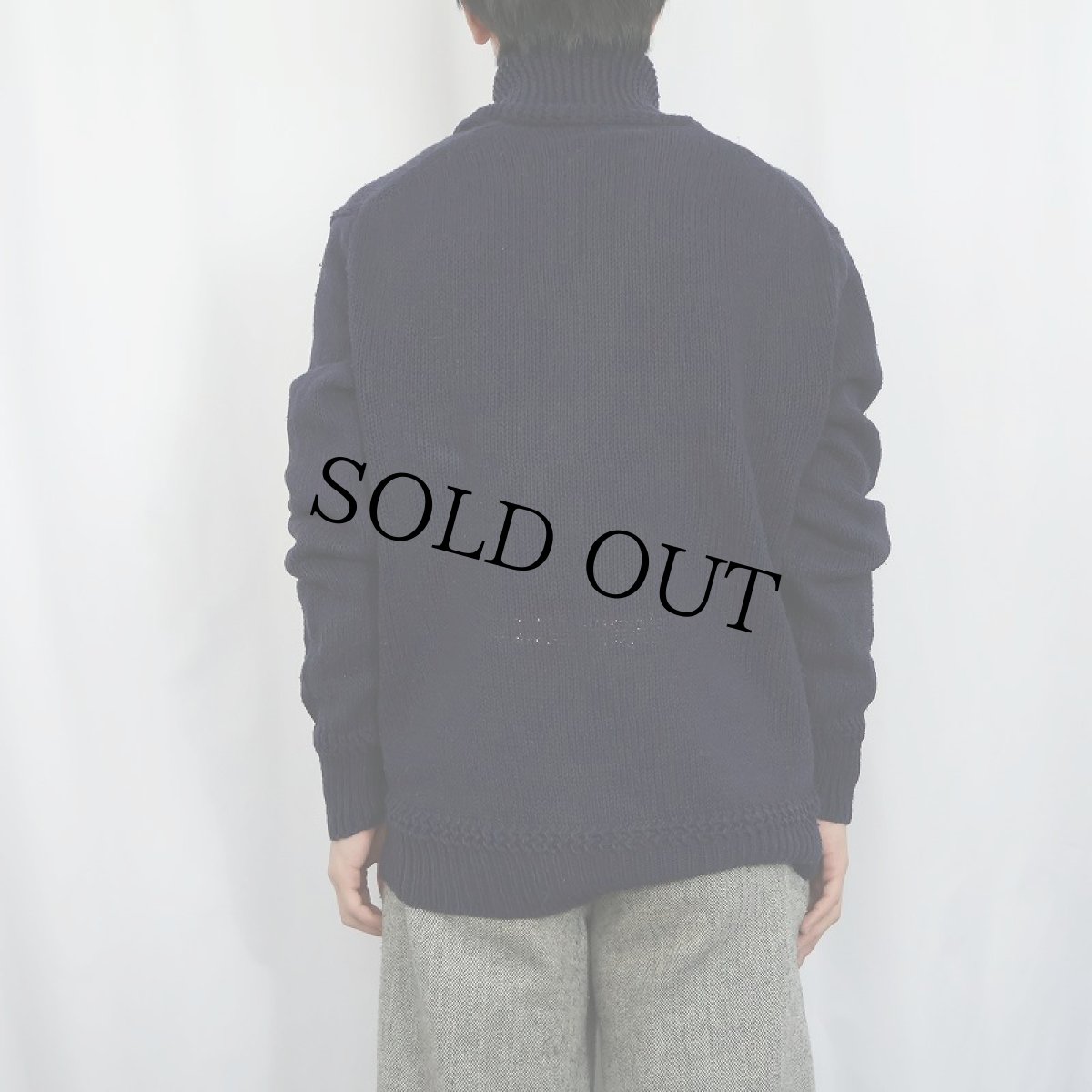 画像3: POLO Ralph Lauren リネン×コットン×シルク 星条旗柄 ショールカラーニットセーター L (3)