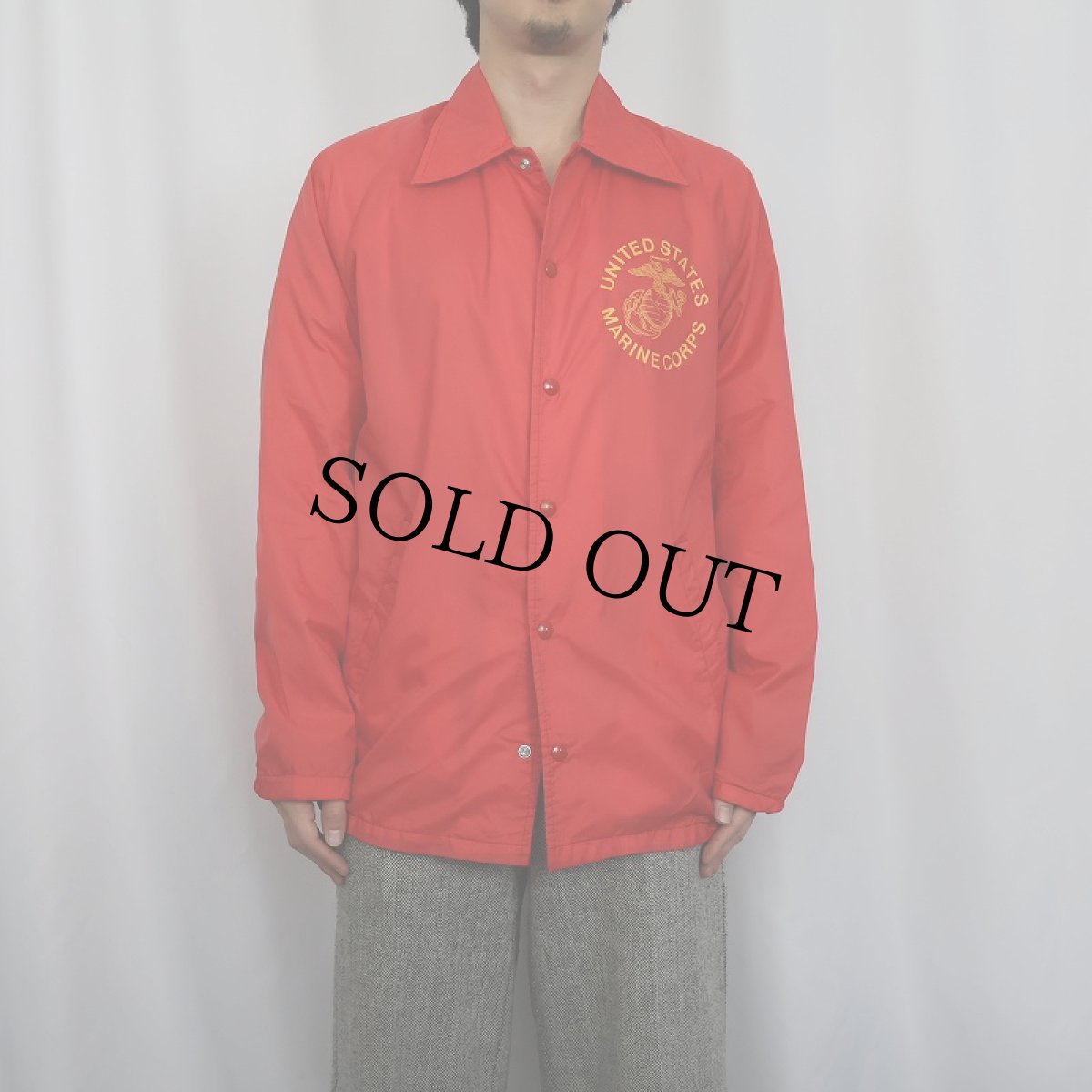 画像2: 70〜80's SPORTS MASTER USA製 "USMC" ナイロンコーチジャケット (2)