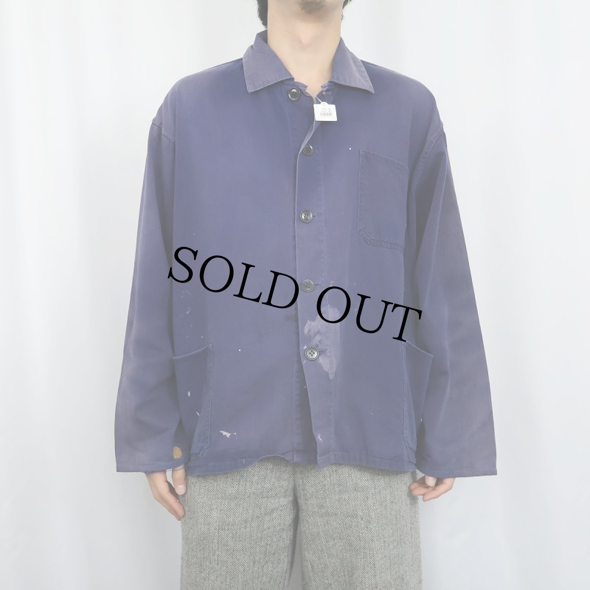 画像2: 70's コットンツイルワークジャケット (2)