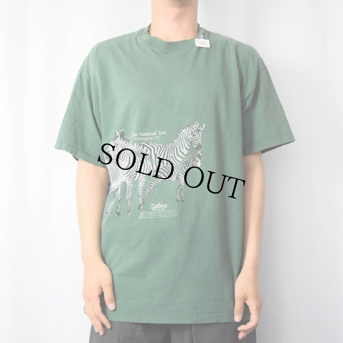 画像3: 90's The National Zoo シマウマ 巻きプリントTシャツ (3)