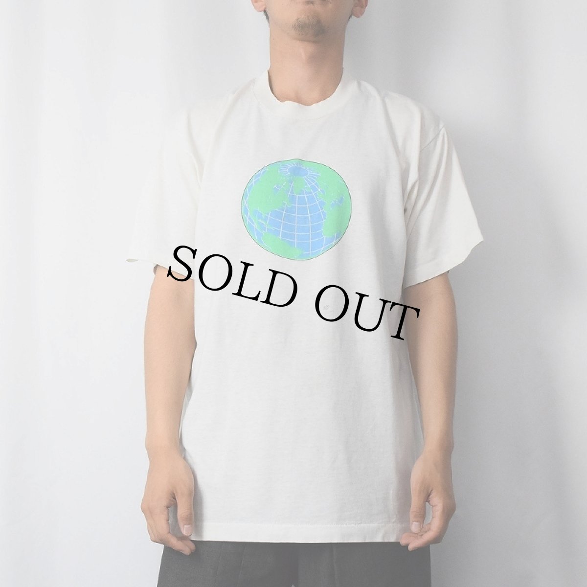 画像2: 90's USA製 地球プリントTシャツ XL (2)