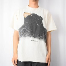 画像2: 90's USA製 "A Hug..." くまプリントTシャツ L (2)