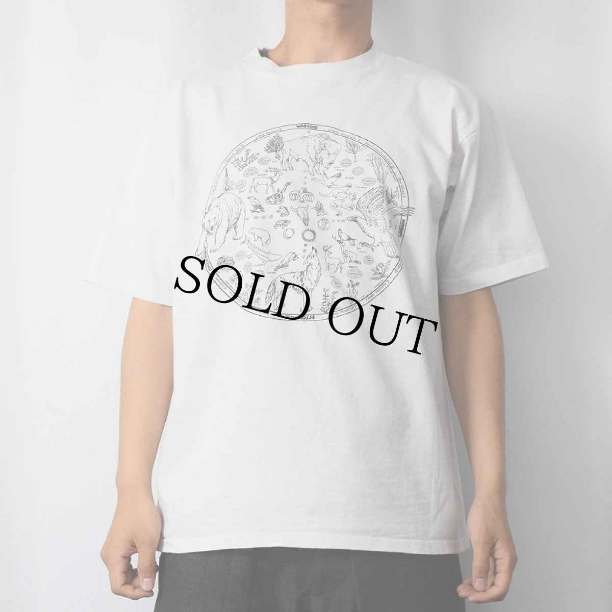 画像2: 90's アニマル イラストプリントTシャツ XL (2)