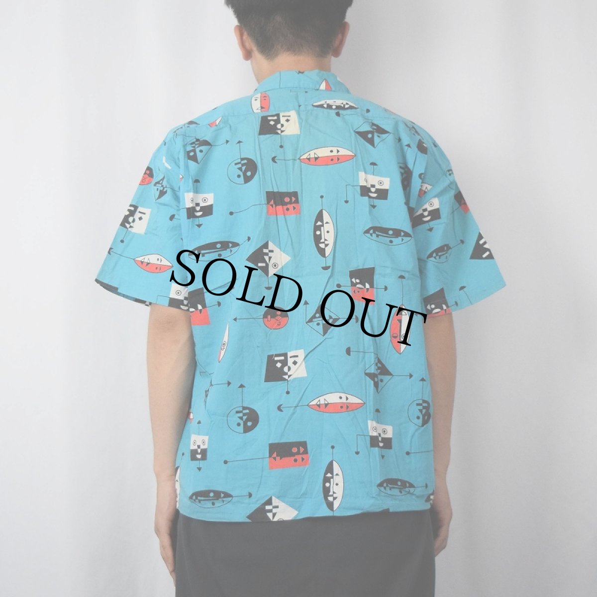 画像3: MAGDALEN HOMME アート柄 コットンオープンカラーシャツ (3)