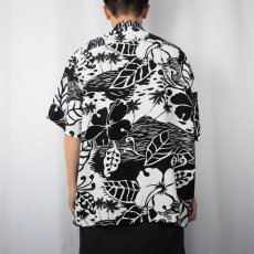 画像3: JAMS WORLD ハイビスカス柄 レーヨンシャツ L (3)