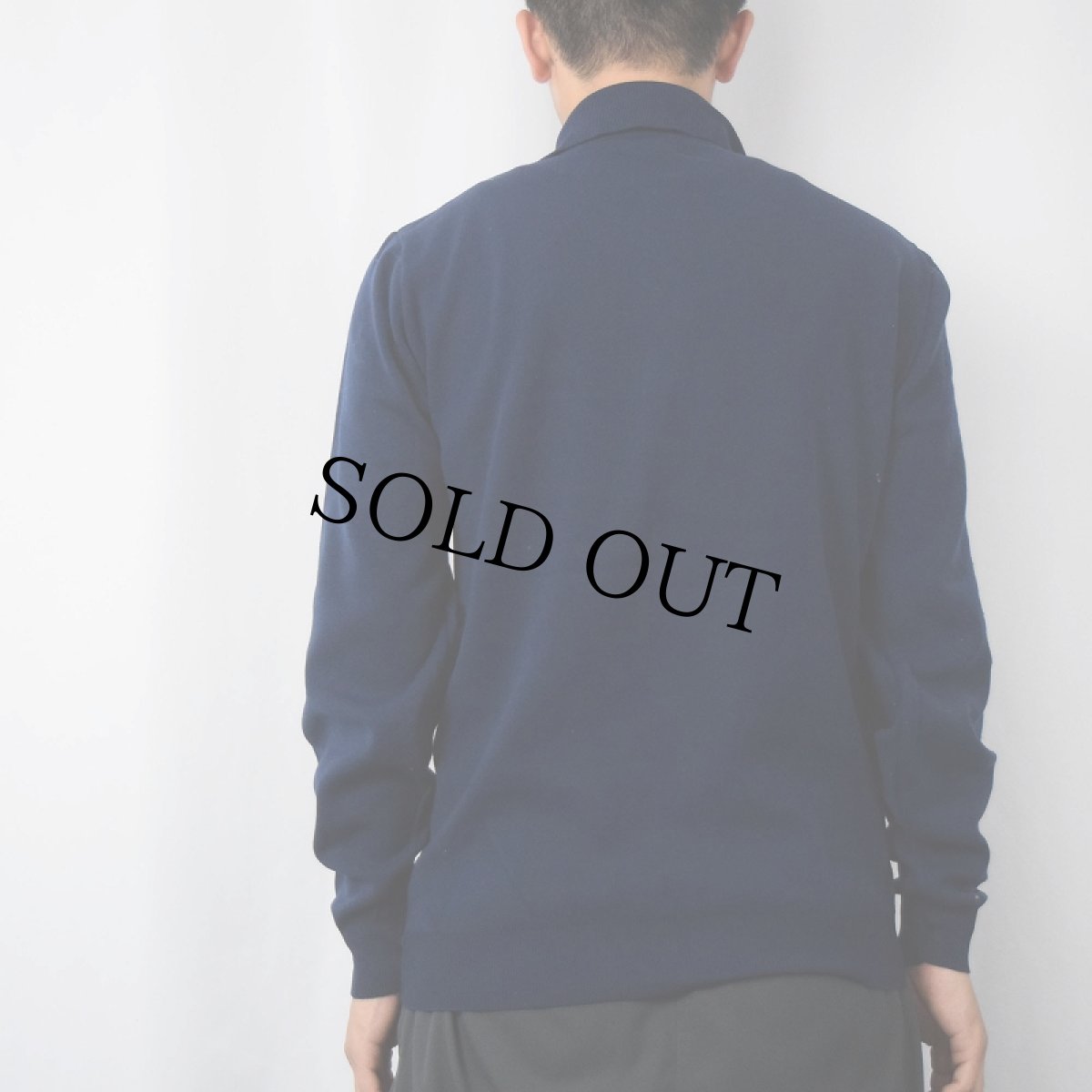 画像3: 70's INDIAN BRAND SPORTSWEAR ナイロンニットポロシャツ NAVY M (3)