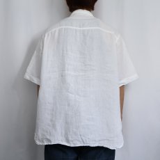 画像3: FRANCE製 リネンデザインシャツ size42 (3)