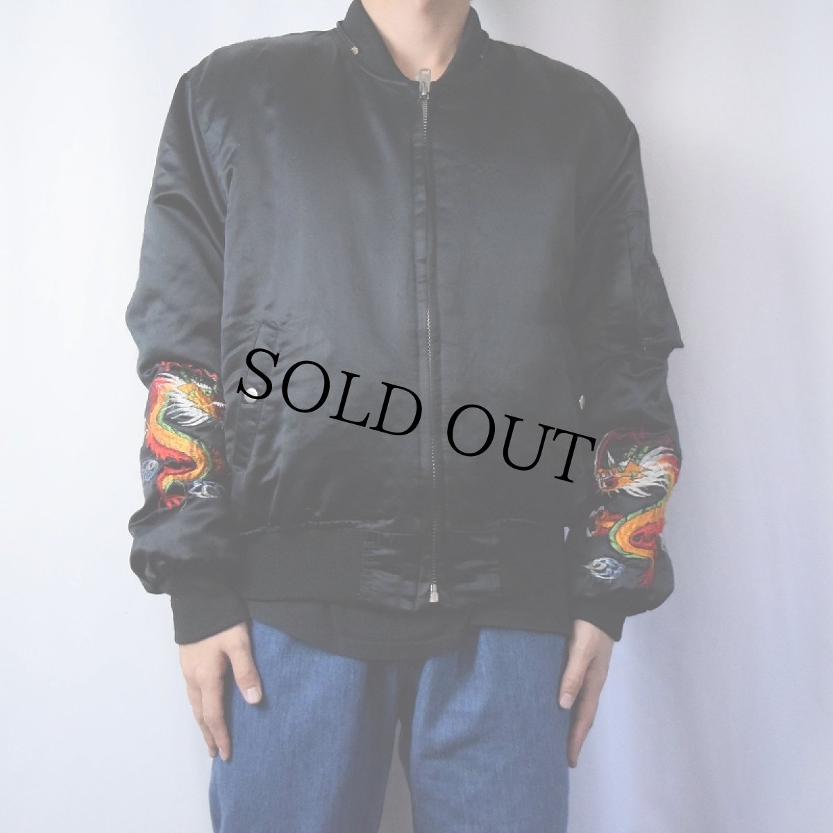 画像2: 80's "FAR EAST TOUR" 龍刺繍 スーベニアジャケット (2)