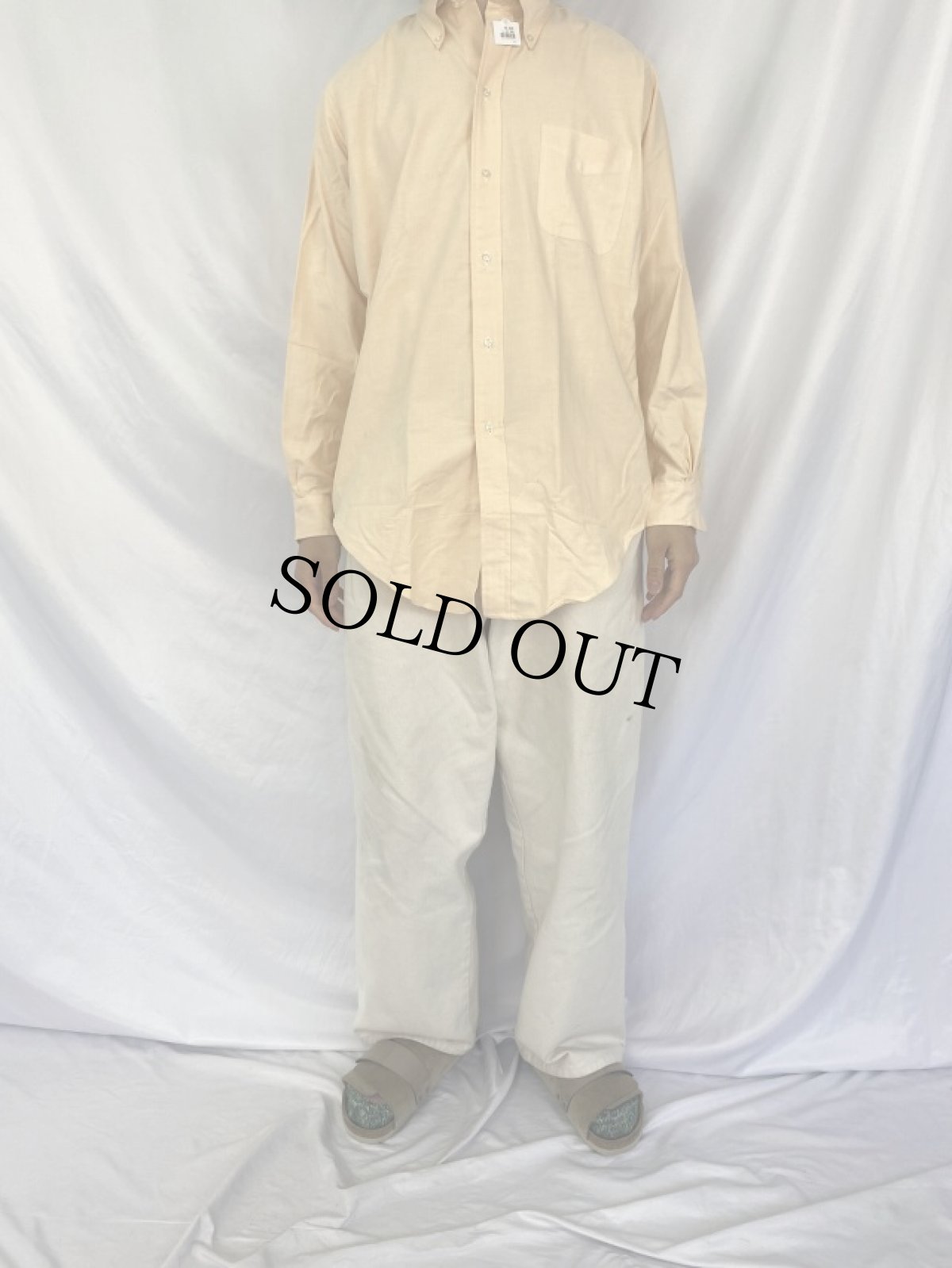 画像2: 70's BROOKS BROTHERS USA製 "6ボタン" ボタンダウン オックスフォードシャツ 15 1/2-3 (2)