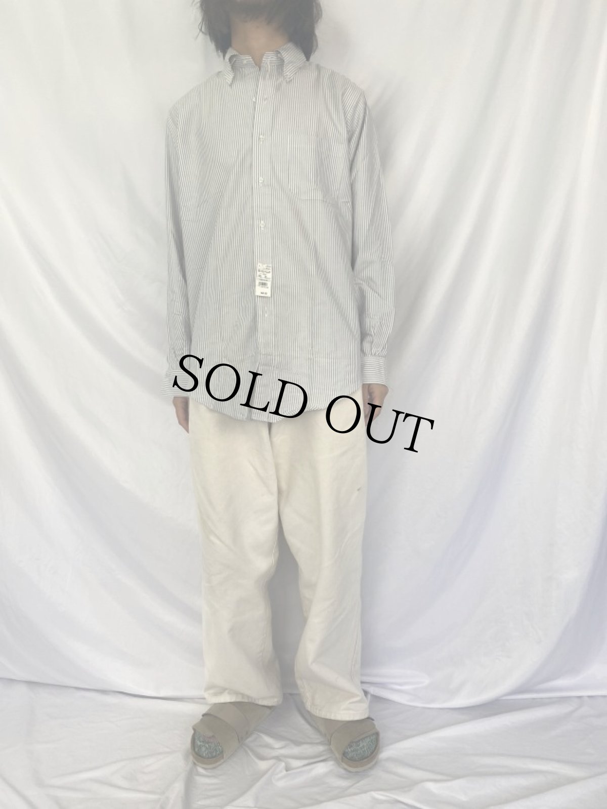 画像2: 70〜80's BROOKS BROTHERS USA製 ストライプ柄 ボタンダウン オックスフォードシャツ 15 1/2-4 (2)