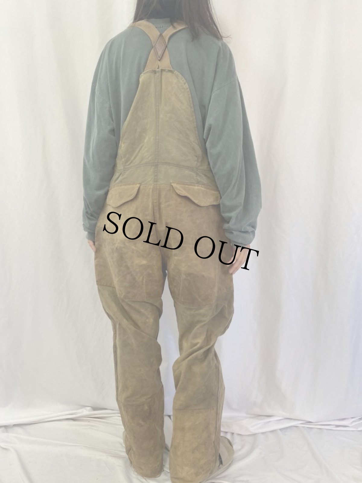 画像4: 90’s FILSON USA製 オイルドオーバーオール size42 (4)