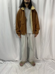 画像2: 70〜80's Burberrys' USA製 "G-1 TYPE" ムートンジャケット size40 (2)