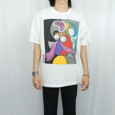 画像2: 80〜90's Pablo Picasso "Woman with a Flower" アートプリントTシャツ (2)