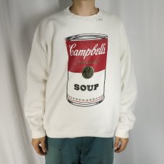 画像2: 90's〜 Campbell's "SOUP" プリントスウェット L (2)