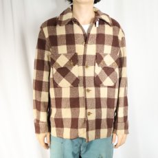 画像2: 60's HERCULES ブロックチェック柄 ウールシャツジャケット (2)