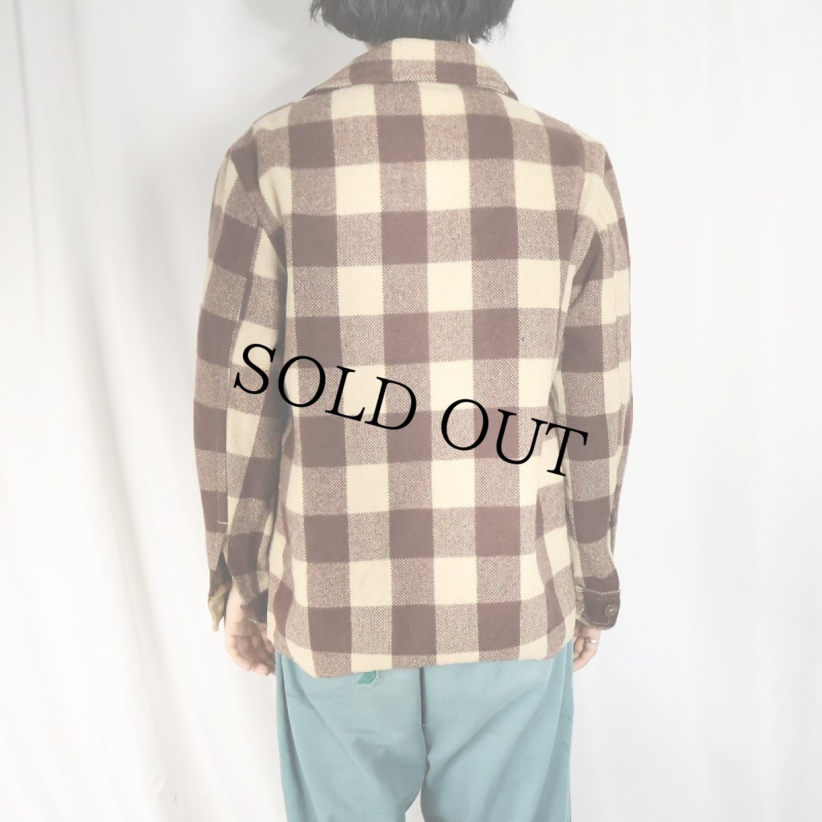 画像3: 60's HERCULES ブロックチェック柄 ウールシャツジャケット (3)