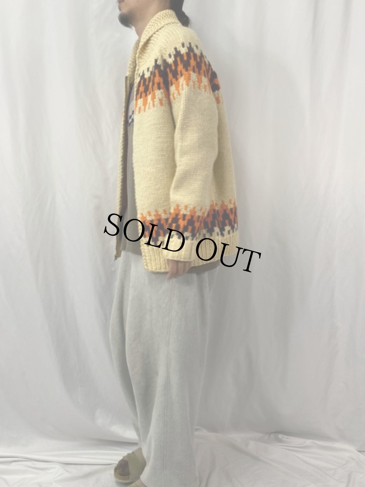 画像3: 50〜60's カウチンニットジャケット (3)