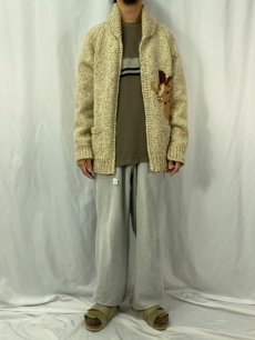 画像2: 70's ヤギ柄 カウチンニットジャケット (2)