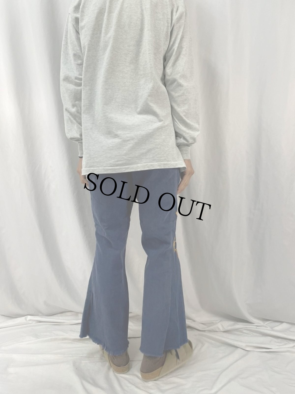 画像4: 70's U.S.NAVY ハンド刺繍 デニムセーラーパンツ W31 (4)