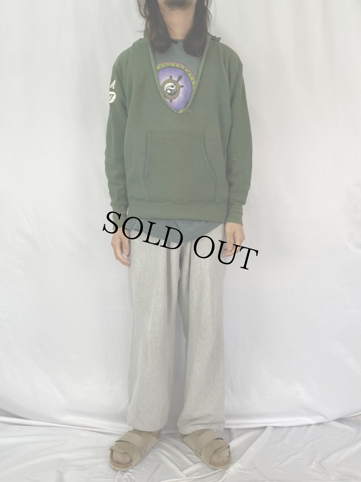 画像2: 70〜80's Champion REVERSE WEAVE USA製 単色タグ "PROCTOR" スウェットフーディー L (2)