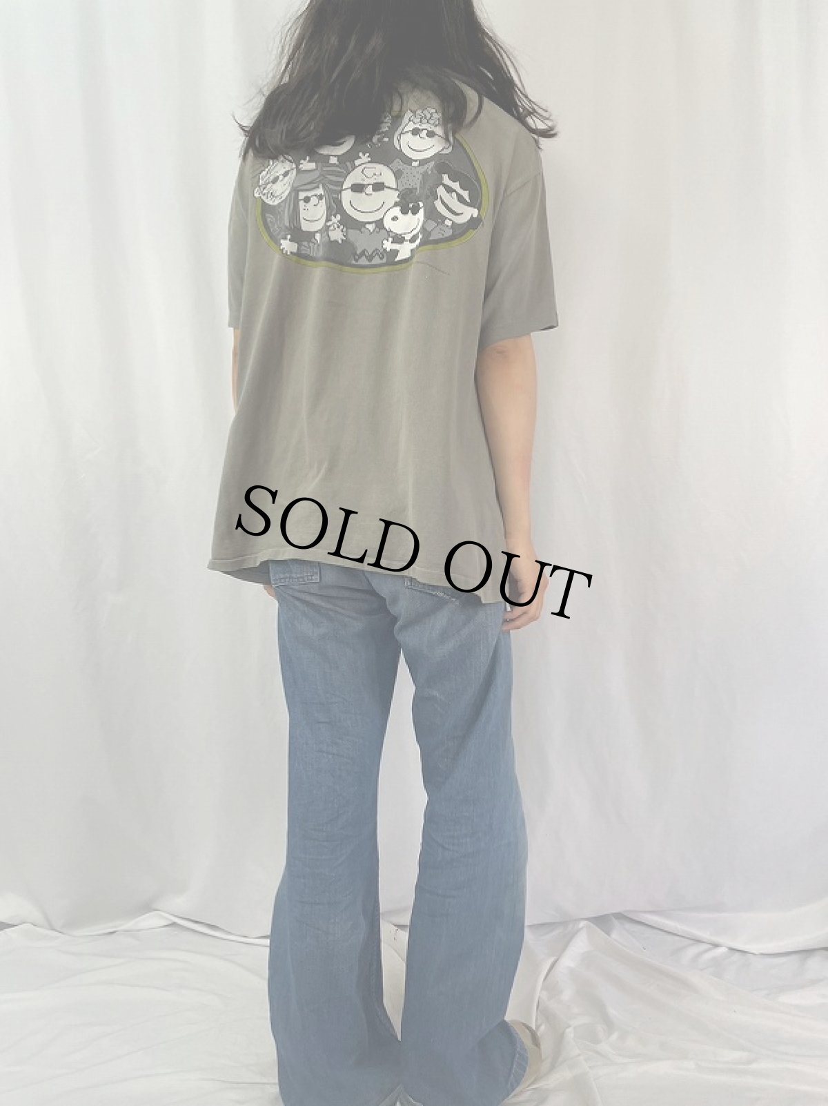 画像4: 90's PEANUTS USA製 キャラクターパロディプリントTシャツ XL (4)