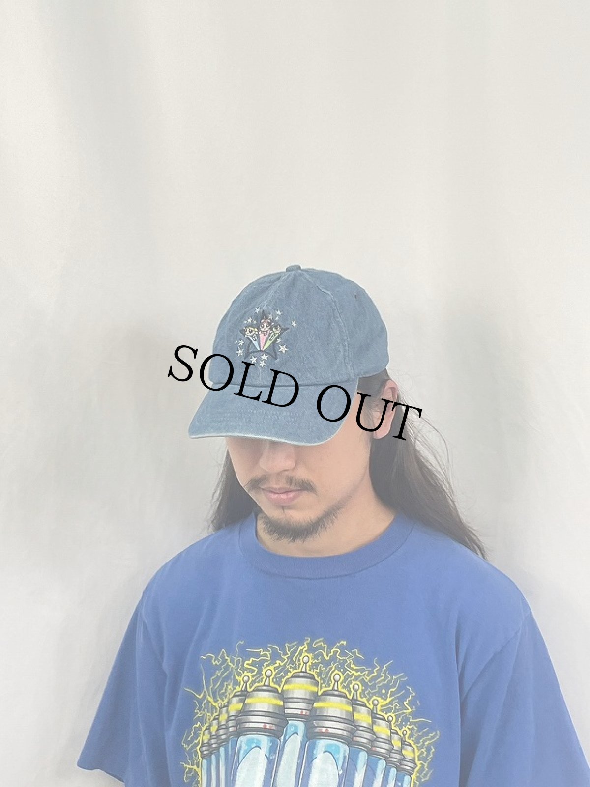 画像2: 2000's The Powerpuff Girls キャラクター刺繍 デニムキャップ (2)