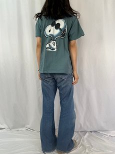 画像4: 90's SNOOPY USA製 "JOE COOL" キャラクターパロディプリントTシャツ L (4)