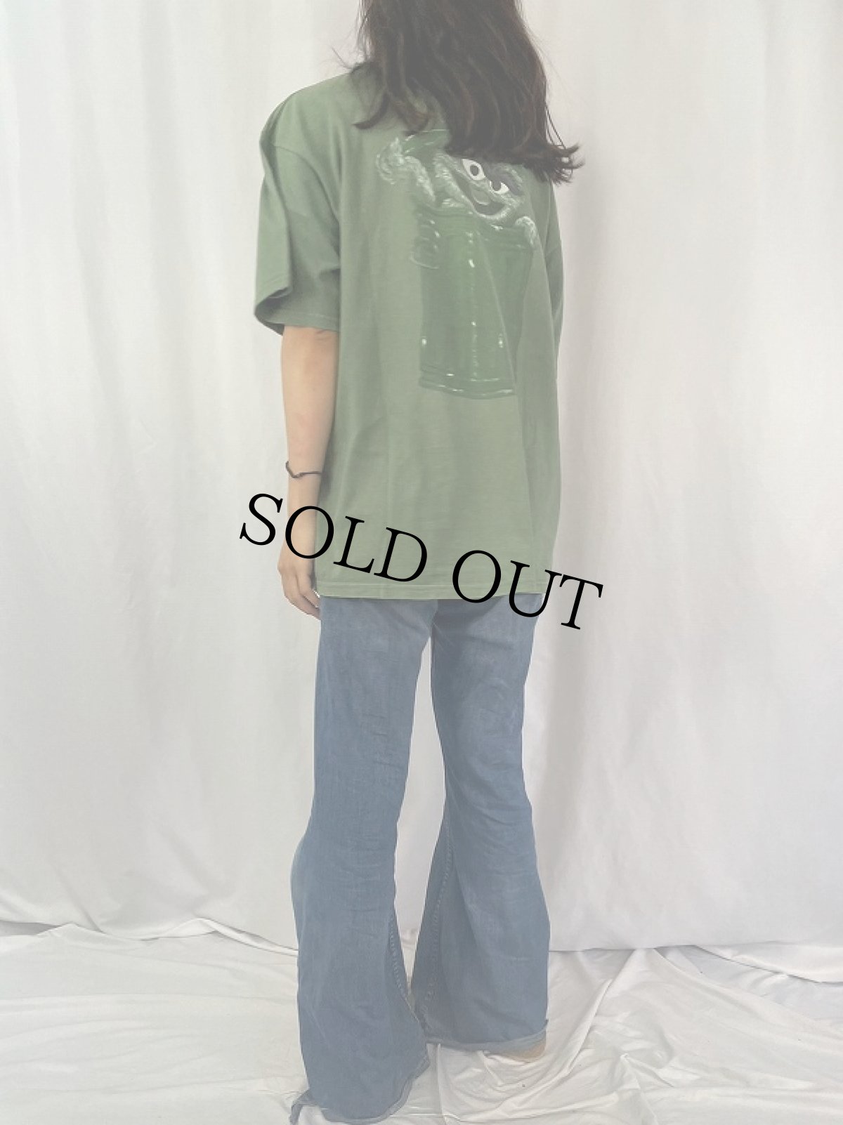 画像4: 90's SESAME STREET USA製 "OSCAR" キャラクターパロディプリントTシャツ XL (4)