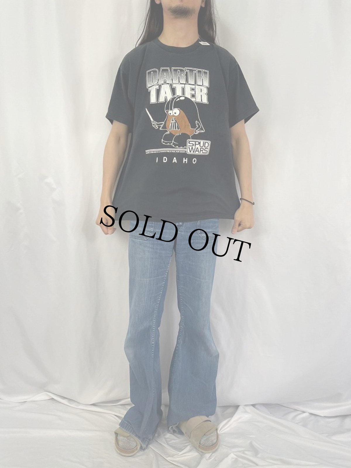 画像2: 2000's Mr. Potato Head "DARTH TATER" キャラクターパロディプリントTシャツ XL (2)