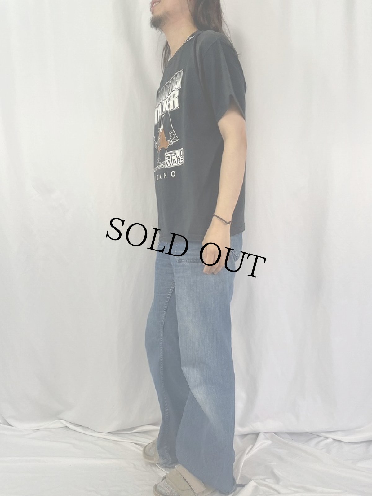 画像3: 2000's Mr. Potato Head "DARTH TATER" キャラクターパロディプリントTシャツ XL (3)