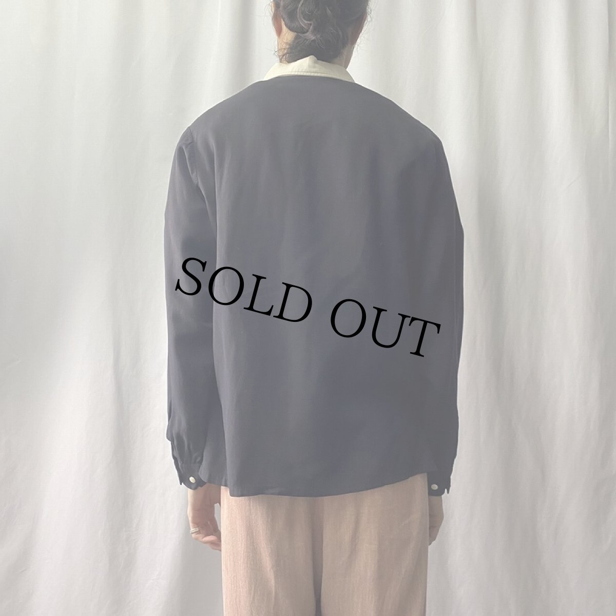 画像3: 50's marlboro 刺繍 レーヨンプルオーバーシャツ M (3)